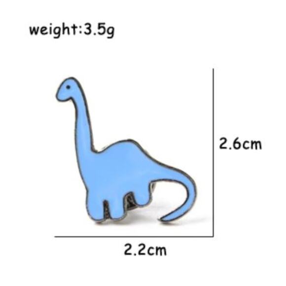 Blue Dinosaur Pin Brooch - Picture 1 of 3